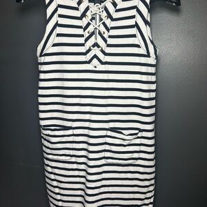 Kate Spade Black and White Striped Mini Dress